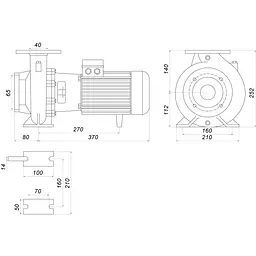 Насос моноблочний Saer IR 40-125A 3,0 кВт (40 м3/год, 27,5 м) - мініатюра 8