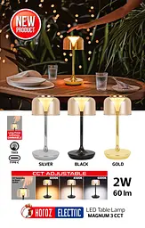 Світильник настільний Horoz Electric LED Magnum-3CCT 2W 3000K-4500K-6000 чорний - мініатюра 5