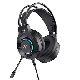 Ігрові навушники з мікрофоном HAVIT H2049d RGB Black HAVIT (29172-000) - мініатюра 5