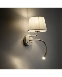 Бра, настінний світильник Tk Lighting 10204 Maja E27+G9 2x15+8W IP20 Wh - мініатюра 2