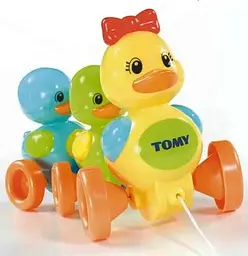 Іграшка каталка зі звуком Качечки Toomies E4613 іграшка для прогулянок - мініатюра 2