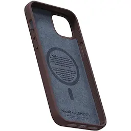 Чохол-накладка Njord Genuine Leather MagSafe Case Dark Brown для iPhone 14 Pro (NA43GL05U) - мініатюра 5