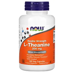 Л-Теанін подвійної сили L-Theanine 200мг - 120 вег.капсул