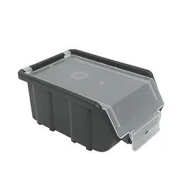 Ємність  для металевих виробів 175x110x75 мм  з кришкою Світязь 90130 чорна