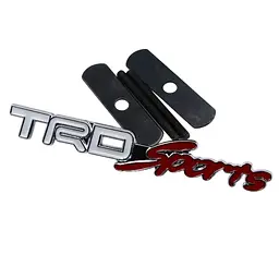 Емблема напис TRD Sports Хром Червоний (Завод)