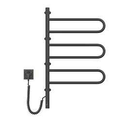 Електрична рушникосушка Navin Fouette 480x800 Sensor з таймером, чорний муар 00-044050-5080, Чорний матовий, Електронний - мініатюра 3