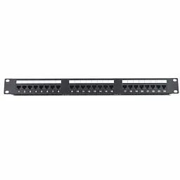 Патч-панель 19" Ritar 24 порти cat.5e UTP з органайзером кабелю (07514)