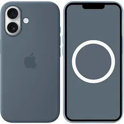 Чохол Silicone Case with Button, Animation & MagSafe для Apple iPhone 17 Anchor Blue AAA [153237]