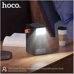 Акумулятор портативний Hoco DB03 Max Centurion 65W 100000mAh чорний - мініатюра 7