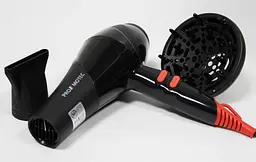 Фен для сушіння та укладання волосся Promotec PM-2302 3000 Вт з дифузором і концентратором Чорний - мініатюра 5
