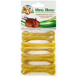 Ласощі для собак кістка зі смаком курки 10 см Croci King Bone Chicken 4 шт/уп