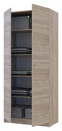 Шафа для одягу Doros Promo з полицями Дуб Сонома 2 ДСП 90х48х204 (42005098) - мініатюра 3