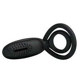 Віброкільце Pretty Love LyBaile Penis Ring Black, 10.5х2.5 см (чорний) - мініатюра 5