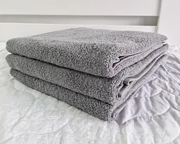 Рушник турецький махровий однотонний Zeron 70х140 Light Gray щільність 450 г/м2 - мініатюра 2