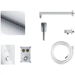 Душова система прихованого монтажу Corsan CMZ069TCH хром + BOX з термостатом 647014, Хром
