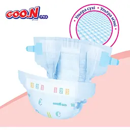 Підгузки на липучках GOO.N Plus для новонароджених NB (до 5 кг) 152 шт. - мініатюра 7