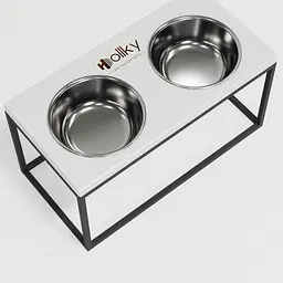 Hollky Base L — миски на підставці для середніх і великих собак (2 × 0,95 л, висота 20 см) - мініатюра 5