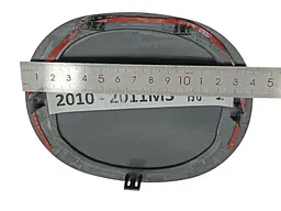 Емблема решітки Mazda 3 (2010-2011р) чорна+хром 141х111 мм під склом (на напрямних) - мініатюра 2