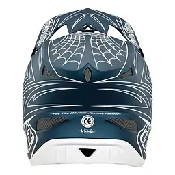 Велошолом Troy Lee Designs D3 Fiberlite SpiderStripe Blue XL (1106-198550035) - мініатюра 3