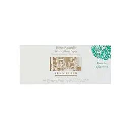 Склейка для акварелі Sennelier, 20 аркушів, холодне пресування, 300 г/м, 24,5x10,5 см