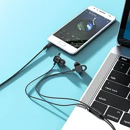Навушники Hoco Rhyme універсальні earphones with microphone M103 білі - мініатюра 9