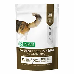 Сухий корм для котів Nature’s Protection Sterilised Long Hair Adult з птицею, 400 г