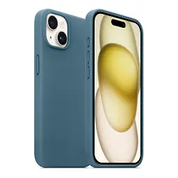Чохол ArmorStandart Fake Leather Case для Apple iPhone 15 Plus Sea Blue - мініатюра 3