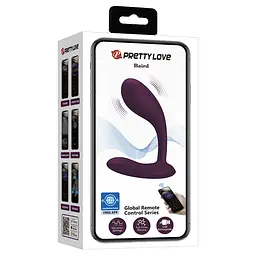 Вібратор PRETTY LOVE Baird Purple, 12 vibration функцій Mobile APP Long-distance Control PRETTY LOVE BI-014992HP-1 98758 - мініатюра 5