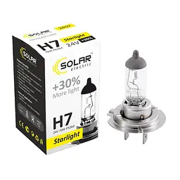Галогенова лампа Solar H7 24V 70W PX26d Starlight +30%(2407)