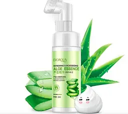Пінка для вмивання з масажною щіточкою Bioaqua Aloe Moisturizing Massage Cleanser 120 мл - мініатюра 2