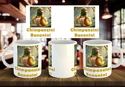 Чашка "Chimpanzini Bananini" 330 мл Рожева
