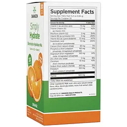 Електролітний комплекс Swanson Simply Hydrate Electrolyte Hydration Mix 30 апельсинових стіків - мініатюра 2
