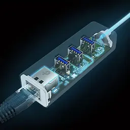 Мережевий адаптер TP-Link UE330С 1xGE, 3xUSB3.0, USB-С - мініатюра 5