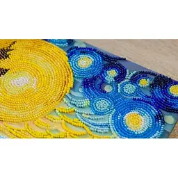 Набір для вишивання бісером Там за фонтаном на натуральному полотні Abris Art 32х33х1 см det0016115 - мініатюра 4
