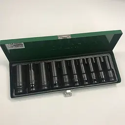 Комплект довгих головок торцевих ударних 1/2" 10-24мм 10од. Toptul hoz0007652 - мініатюра 3