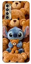 TPU чохол Demsky Stitch teddy bears для TECNO Camon 17P