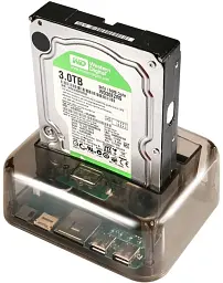Док-станція Dynamode для 2xHDD 2,5″/3,5″ SATA/IDE/SSD – USB3.0, 2 порти USB 2.0, кардрідер SD/TF/M2 (DM-CAD-S8)