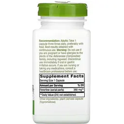 Піретрум дівочий Nature's Way Feverfews 380 мг 180 капсули - мініатюра 2