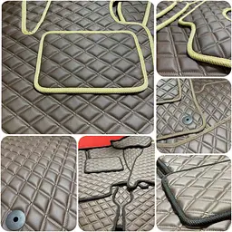 Килимок у багажник для Honda Pilot II (АКПП) 7місць 2008- Екошкіра (Rombus) - мініатюра 7