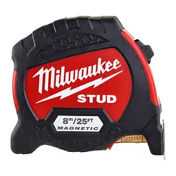 Рулетка магнітна STUD MILWAUKEE GEN II, 8 м/25 футів (33 мм), (заміна на 4932498766)
