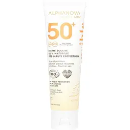 Сонцезахисний крем для обличчя Alphanova Organic Sun SPF 50+ для чутливої шкіри органічний 50 г