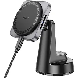 Тримач Hoco Speed magnetic wireless fast charging Car holder HW16 center console 15W 4.5-7"
