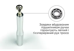 Швидкісна скакалка EasyFit Aluminium зі сталевим тросом та алюмінієвими ручками сіра (EF-1910-SR) - мініатюра 4