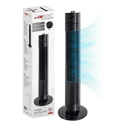 Колонний підлоговий вентилятор Clatronic TVL 3370 Black, безшумний, кімнатний, із таймером та автоповоротом, чорний - мініатюра 6