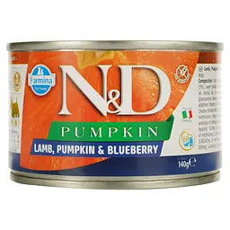 Вологий корм для дорослих собак міні-порід Farmina N&D Grain Free Pumpkin Lamb, Pumpkin&Blueberry Adult Mini, гарбуз, ягня та чорниця, 140 г - мініатюра 3