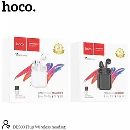 Навушники бездротові Hoco DES03 Plus Original Series TWS білі 6931474763464 - мініатюра 2
