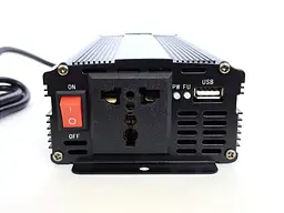 Перетворювач напруги 800 W 12 V-220 V автомобільний інвертор з функцією заряджання акумулятора 10 A модифікована синусоїда UKC UPS-800A - мініатюра 3