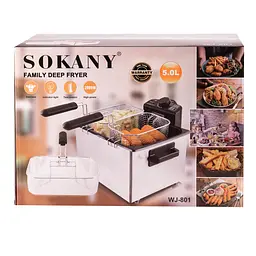 Фритюрниця професійна SOKANY WJ-801 на 5 л із захистом від перегріву Sokany WJ801 - мініатюра 7