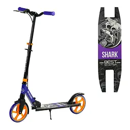 Самокат Best Scooter 77-99.5х53х15 см Чорно-фіолетовий 000283554 - мініатюра 2
