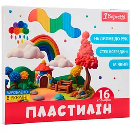 Пластилін 1 Вересня Classic 16 кольорів 320 г (540676)